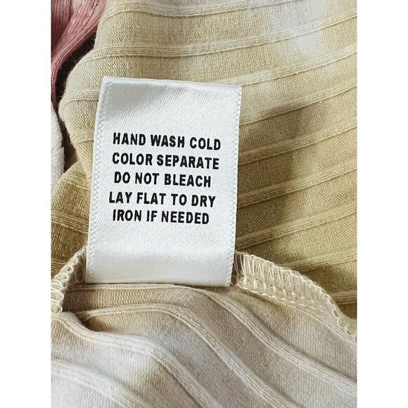 LE LIS Tie-Dye Ribbed Jersey Snap Crotch Bodysuit Blouse Top L/S Medium NWT - Picture 10 of 12